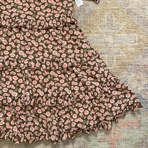NWT and BOGO!! Kidpik Brown Daisy Ruffle Tiered Dress - Picture 5 of 10